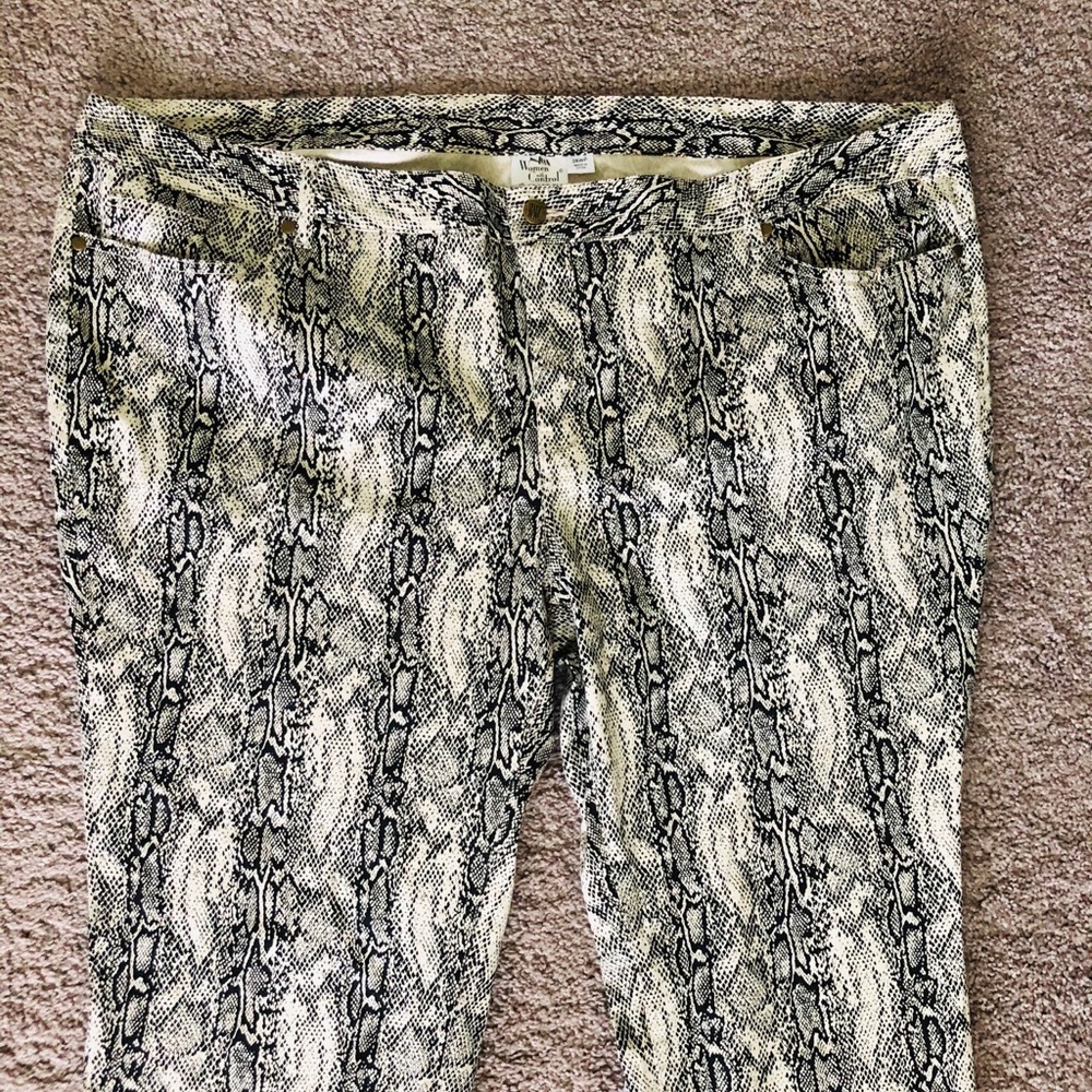 Women with control animal print pants